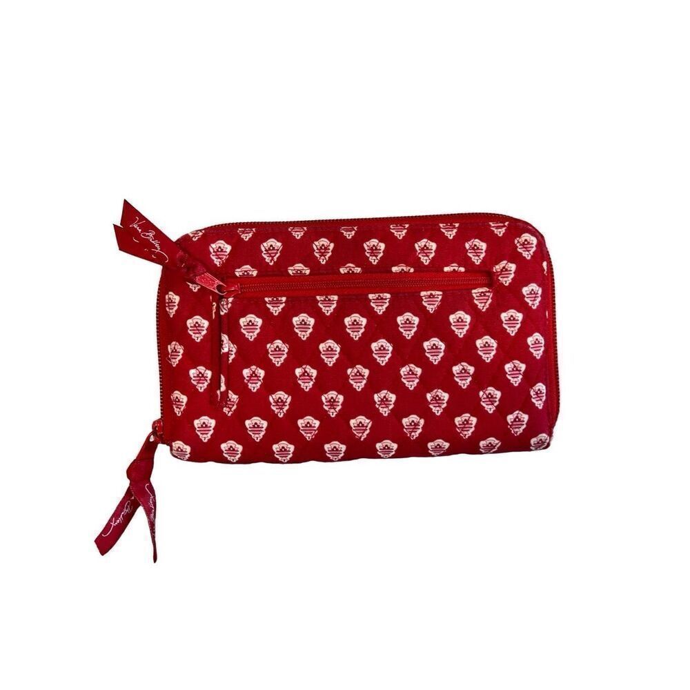 Vera Bradley "Nantucket Red"‎ Hope Toile Hidden Wristlet Wallet Quilted Fabric